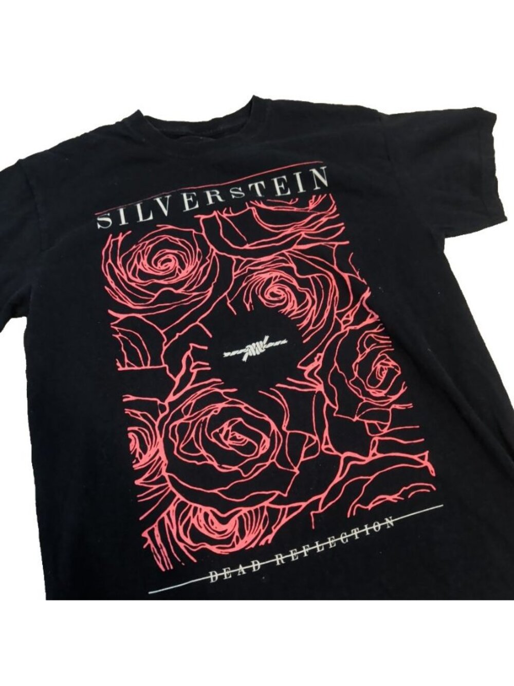Silverstein Dead Reflection Band Tee T-shirt Vintage Womens Black Small Y2K Emo - Picture 2 of 8